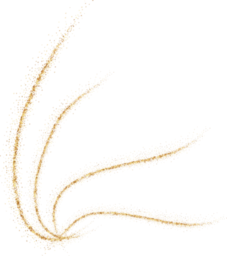 Waves of glittering golden confetti